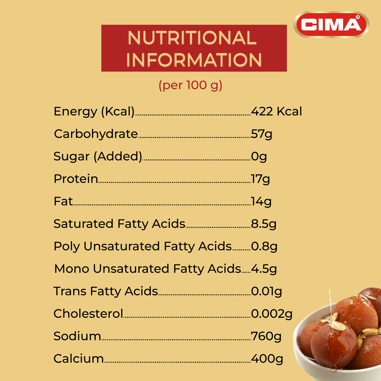 CIMA Premium Gulab Jamun Mix